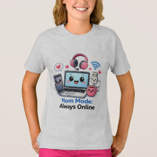Camiseta Divertida para Mamá Tech Mamá Modo Siempr