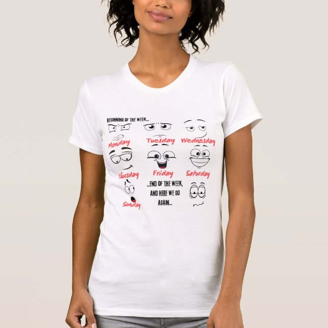 Camiseta divertida para mujeres con buenas emocion (Anverso)