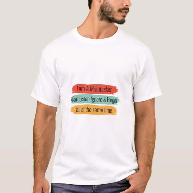 Camiseta Divertida para Multitarea con Frase Sarcá (Anverso)