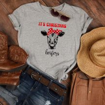Camiseta divertida para Navidades de vacas
