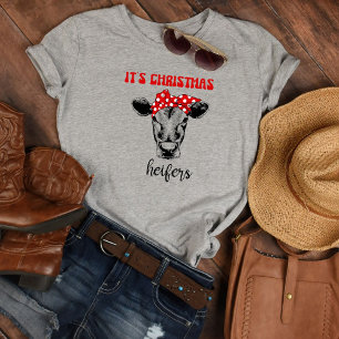 Camiseta divertida para Navidades de vacas