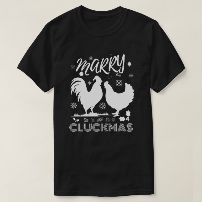 Camiseta divertida para Navidades Pollo de Navidad (Diseño del anverso)