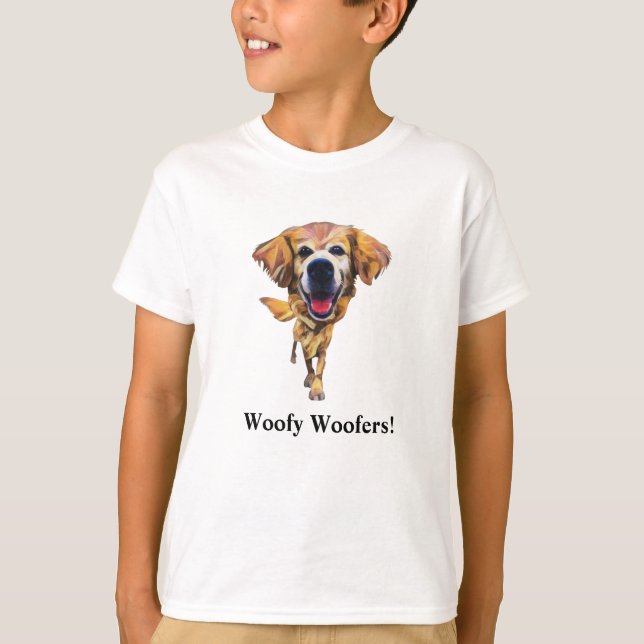 Camiseta divertida para niño de Golden Retriever (Anverso)