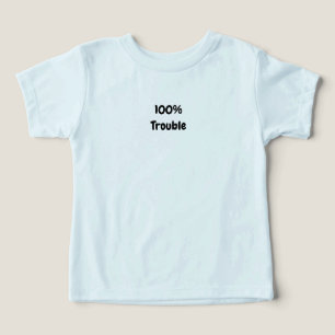 Camiseta divertida para niños 100% problemas