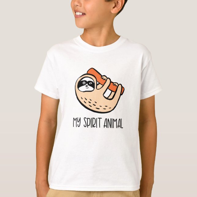 Camiseta divertida para niños animales con espírit (Anverso)