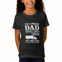 Camiseta divertida para niños con papás camioneros