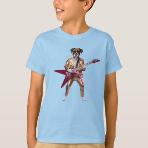 Camiseta divertida para niños de boxer estrella de