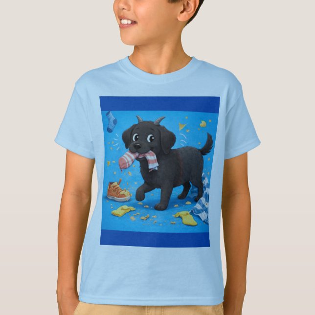 Camiseta divertida para niños de Cabra Perro que s (Anverso)