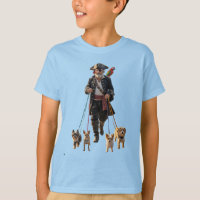 Camiseta divertida para niños de perro pirata