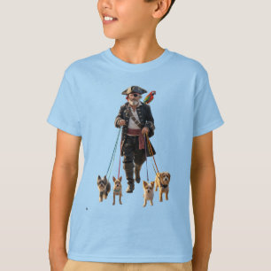 Camiseta divertida para niños de perro pirata