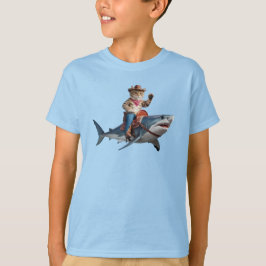 Camiseta divertida para niños de tiburón atigrado