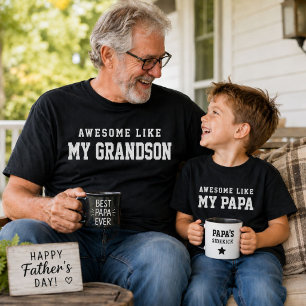 Camiseta Divertida Para Niños Genial Como Mi Papá