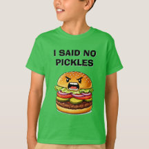 Camiseta Divertida para Niños Sin Pepinillos