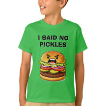 Camiseta Divertida para Niños Sin Pepinillos