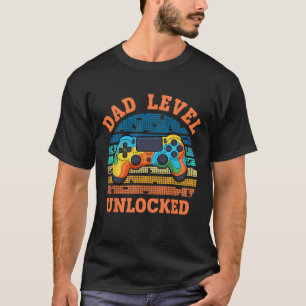 Camiseta divertida para nuevo papá, nivel de papá