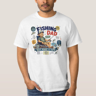 Camiseta divertida para padre pescador Papá Pescad