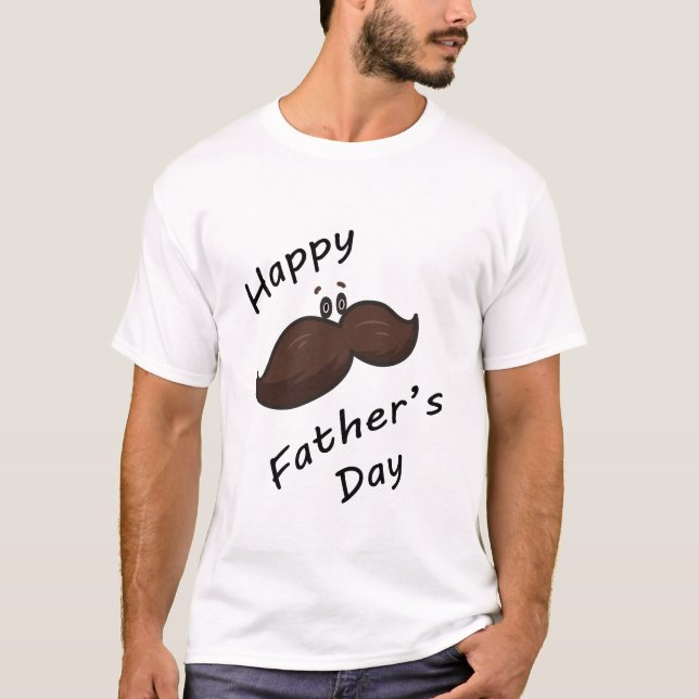Camiseta divertida para papá con bigote (Anverso)