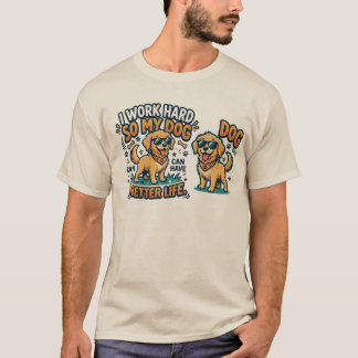 Camiseta divertida para papá de perro | "Trabajo d