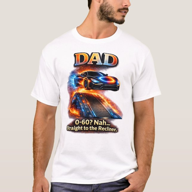 Camiseta Divertida para Papá en el Coche – “¿0–60? (Anverso)