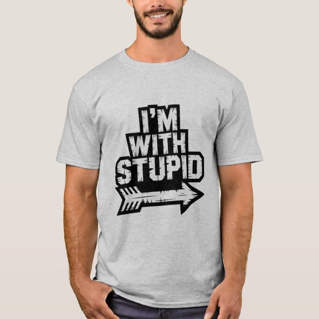 Camiseta Divertida para Parejas con Flecha 'Estoy  (Anverso)