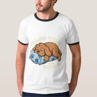 Camiseta divertida para perro ladrón de almohadas 
