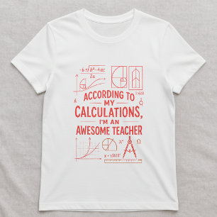 Camiseta divertida para profesor de matemáticas; M