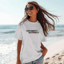 Camiseta divertida para senderismo Desconectar par