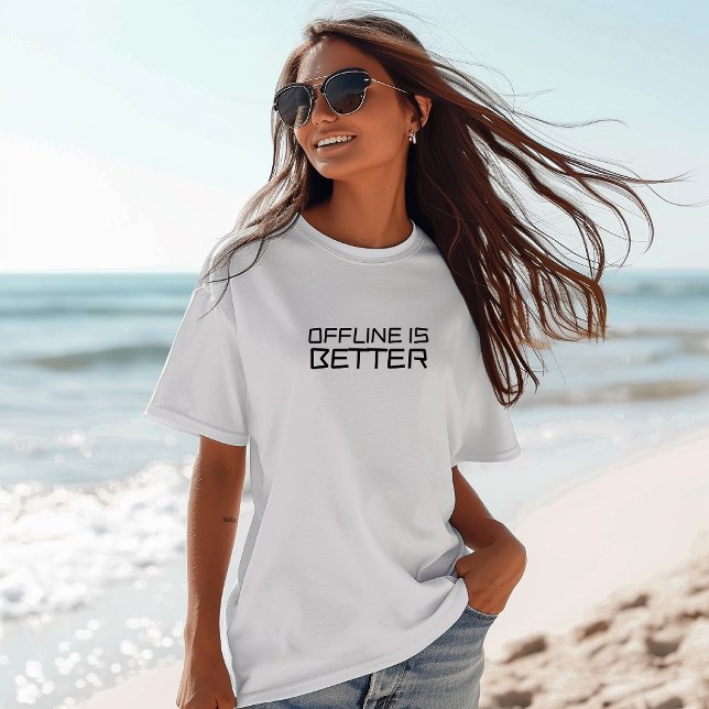 Camiseta divertida para senderismo fuera de línea  (Subido por el creador)