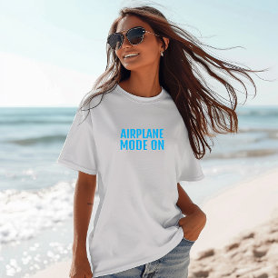 Camiseta divertida para senderismo modo avión acti