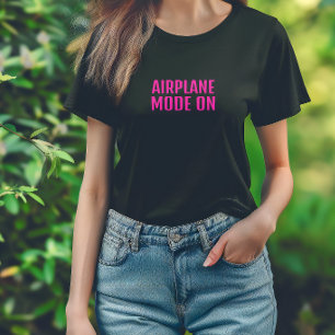 Camiseta divertida para senderismo modo avión acti