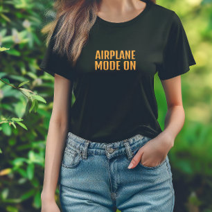 Camiseta divertida para senderismo modo avión acti