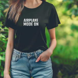 Camiseta divertida para senderismo modo avión en b
