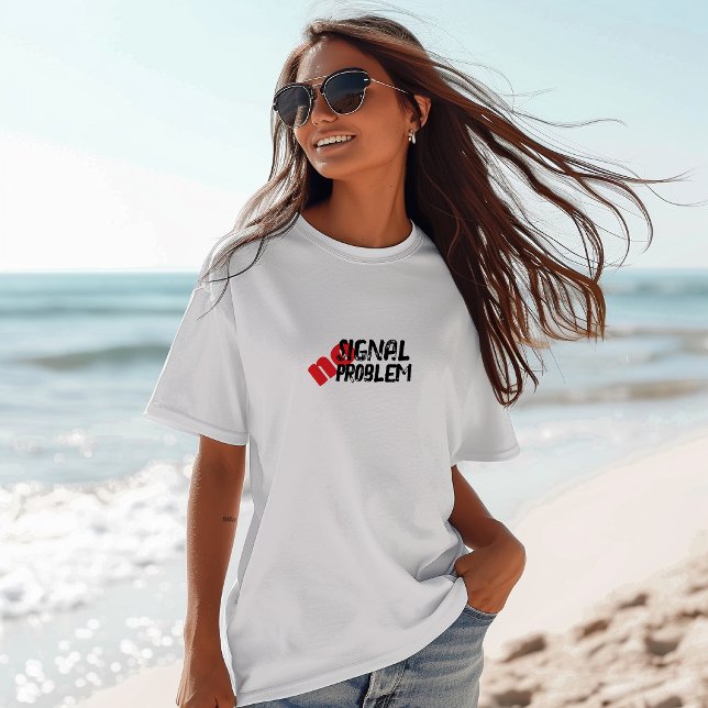 Camiseta divertida para senderismo Sin señal Sin p (Subido por el creador)