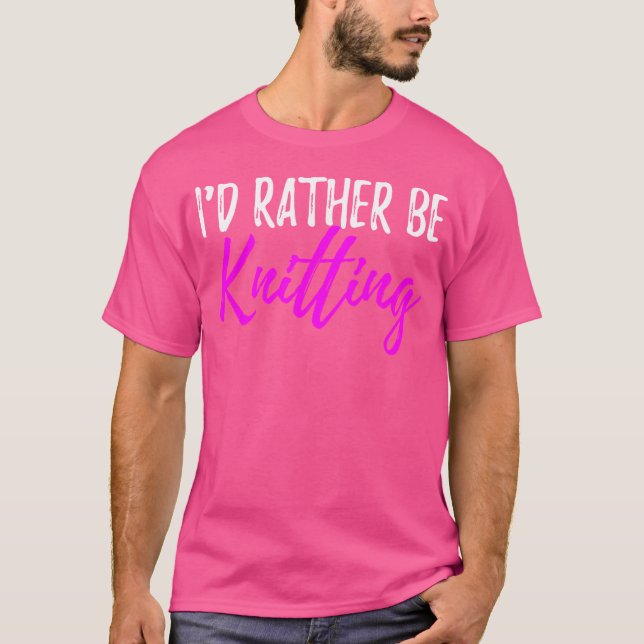 Camiseta divertida para tejer en lugar de otras co (Anverso)