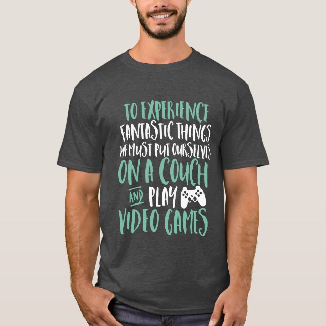 Camiseta divertida para videojuegos Geek y Gamer (Anverso)