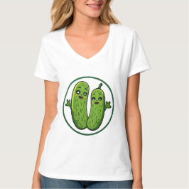 Camiseta divertida pareja de pepinillos lindos Kaw