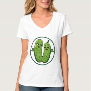 Camiseta divertida pareja de pepinillos lindos Kaw