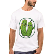 Camiseta divertida pareja de pepinillos lindos Kaw