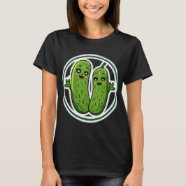 Camiseta divertida pareja de pepinillos lindos Kaw