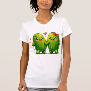 Camiseta divertida pareja de pepinillos lindos Kaw