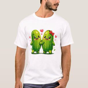 Camiseta divertida pareja de pepinillos lindos Kaw