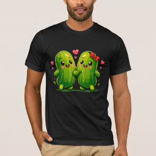 Camiseta divertida pareja de pepinillos lindos Kaw