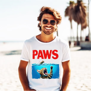 Camiseta divertida parodia de Jaws con patas de ga