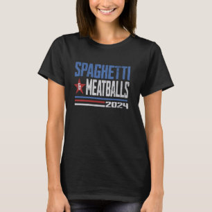 Camiseta Divertida parodia electoral de espagueti y albóndi