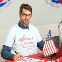 Divertida parodia política Fiesta de flamenco rosa