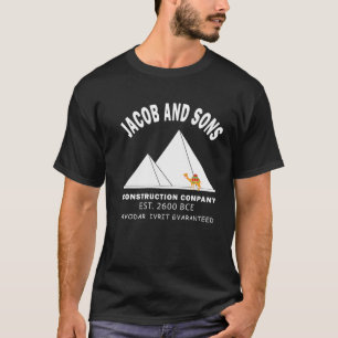 Camiseta Divertida Pascua Construcción Hebrea Egipto Pirámi