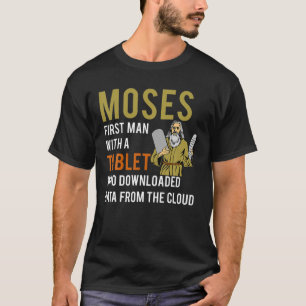 Camiseta Divertida Pascua Judía Moses Tablet Data Comp
