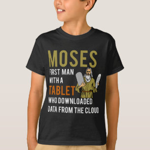 Camiseta Divertida Pascua Judía Moses Tablet Data Comp
