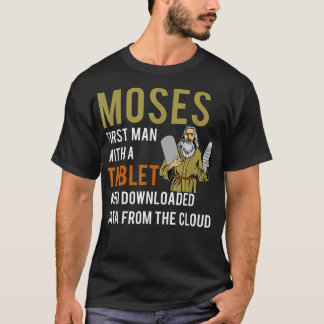 Camiseta Divertida Pascua Judía Moses Tablet Data Comp