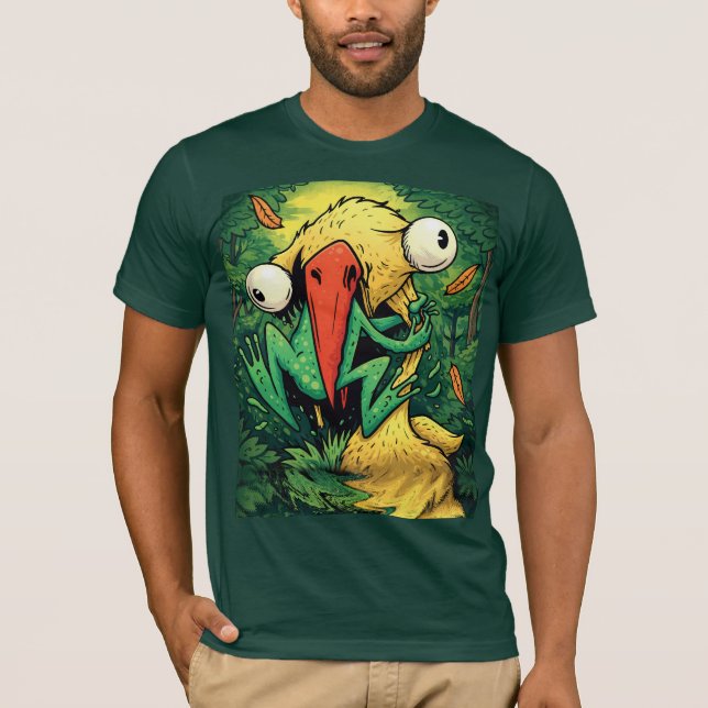 Camiseta divertida Pelican vs Frog Swamp Nunca te  (Anverso)